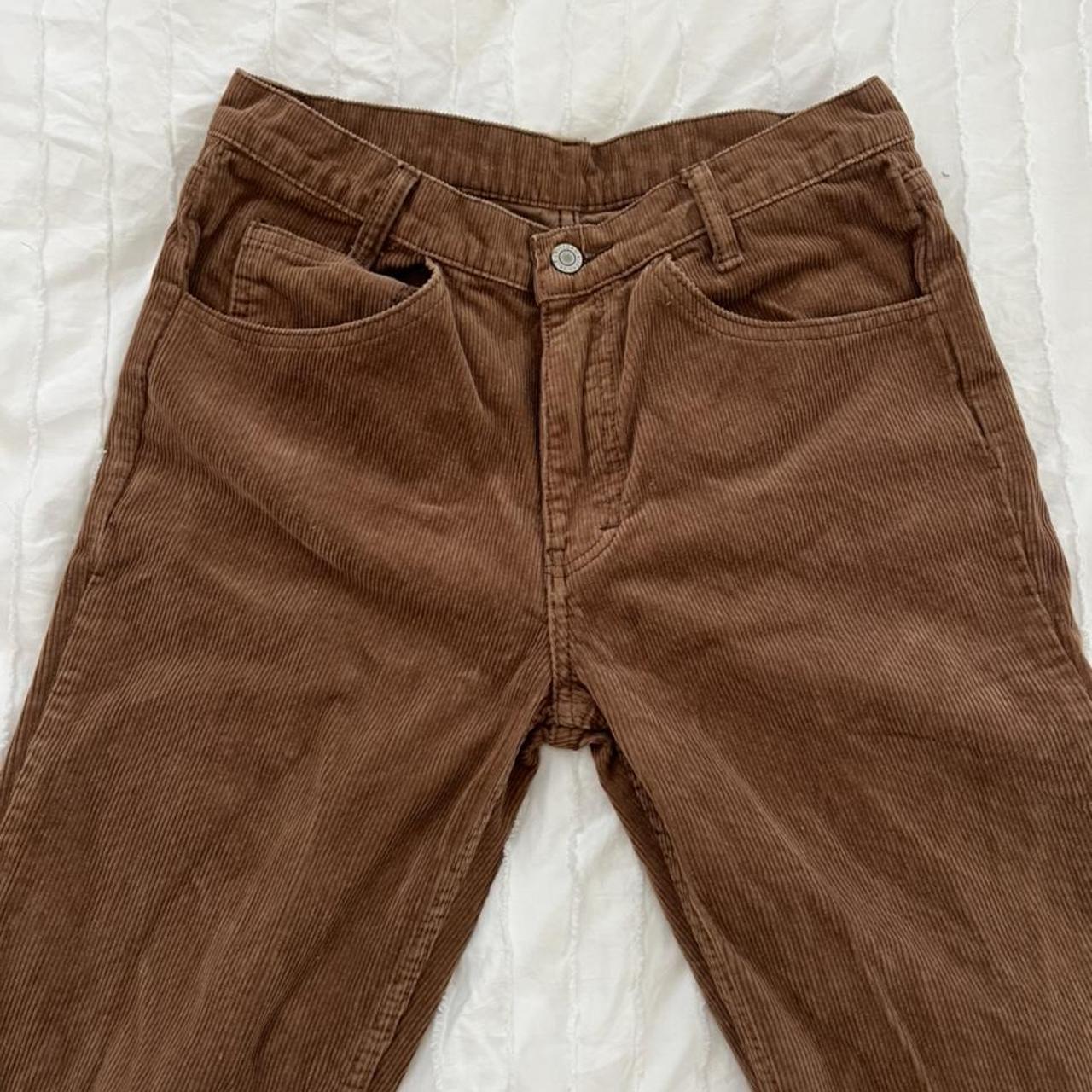 Brandy Melville brown corduroy flare pants