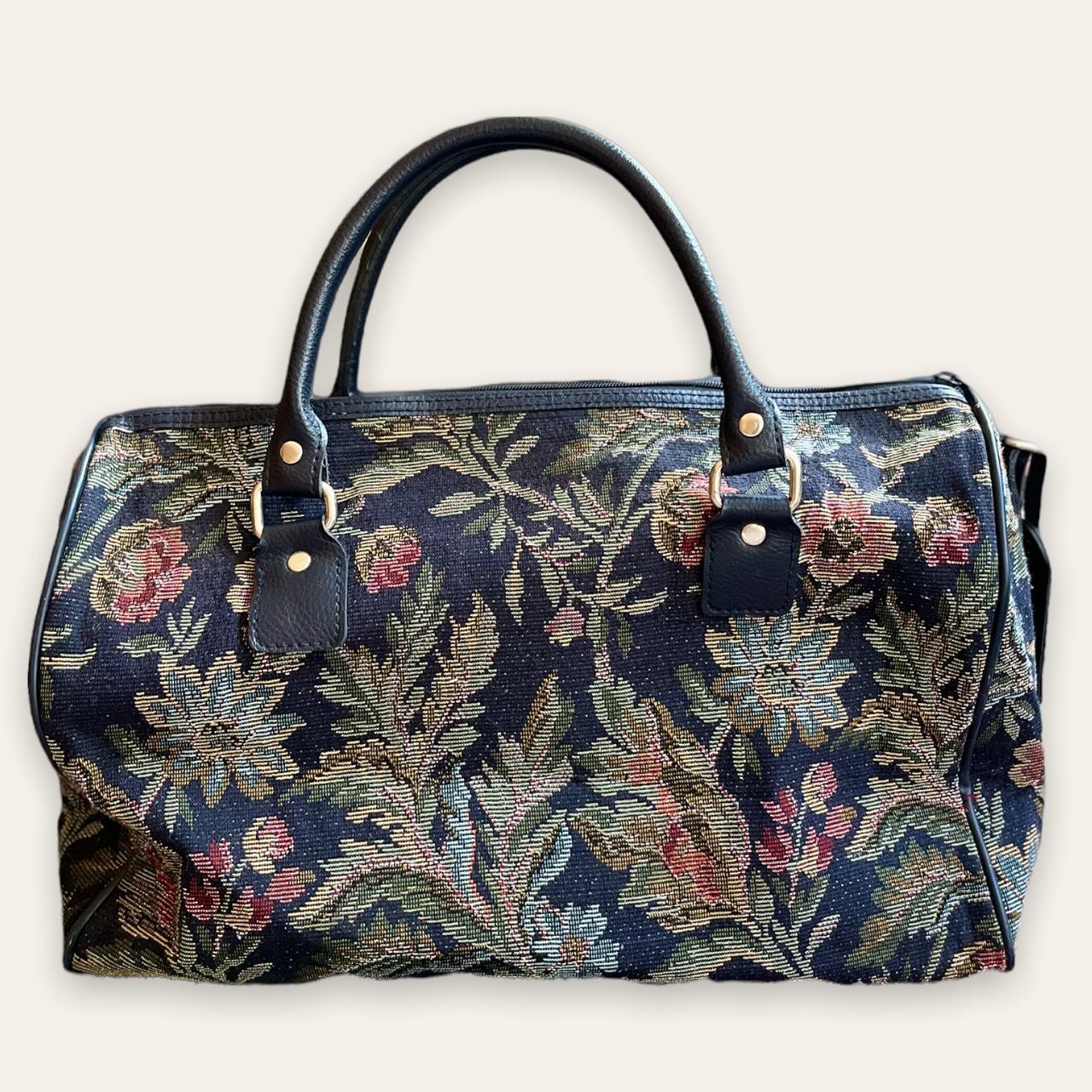 adorable 90s vintage tapestry duffle bag by... Depop