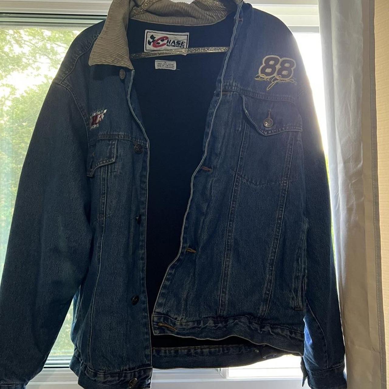 Vintage racing jean jacket M fits large Depop