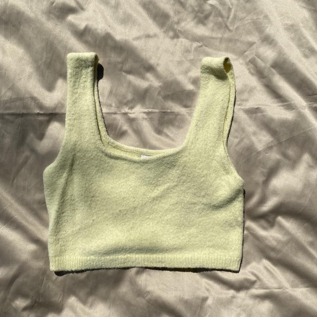 Lola May Women's Yellow Top Depop
