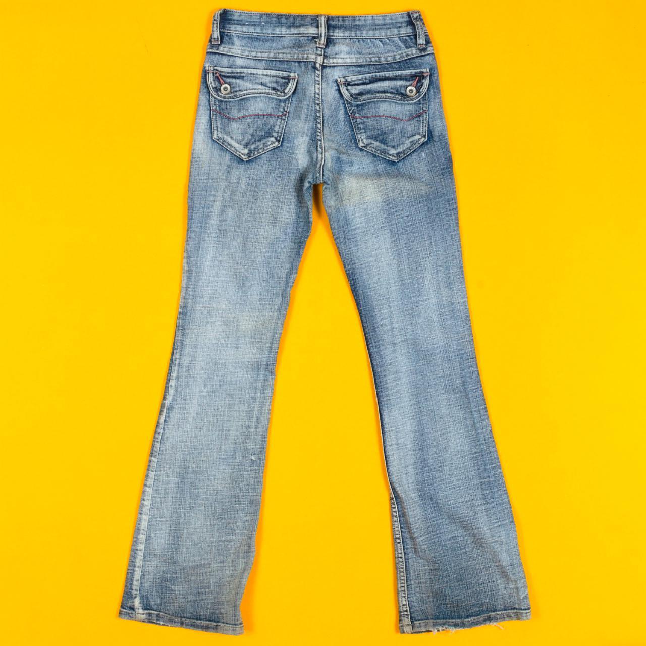 2000s low rise denim pants by Mudd. Light blue jean... - Depop