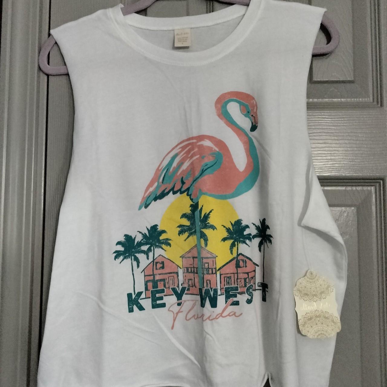 Altar'd State Key West Cropped Graphic Tank size L... Depop