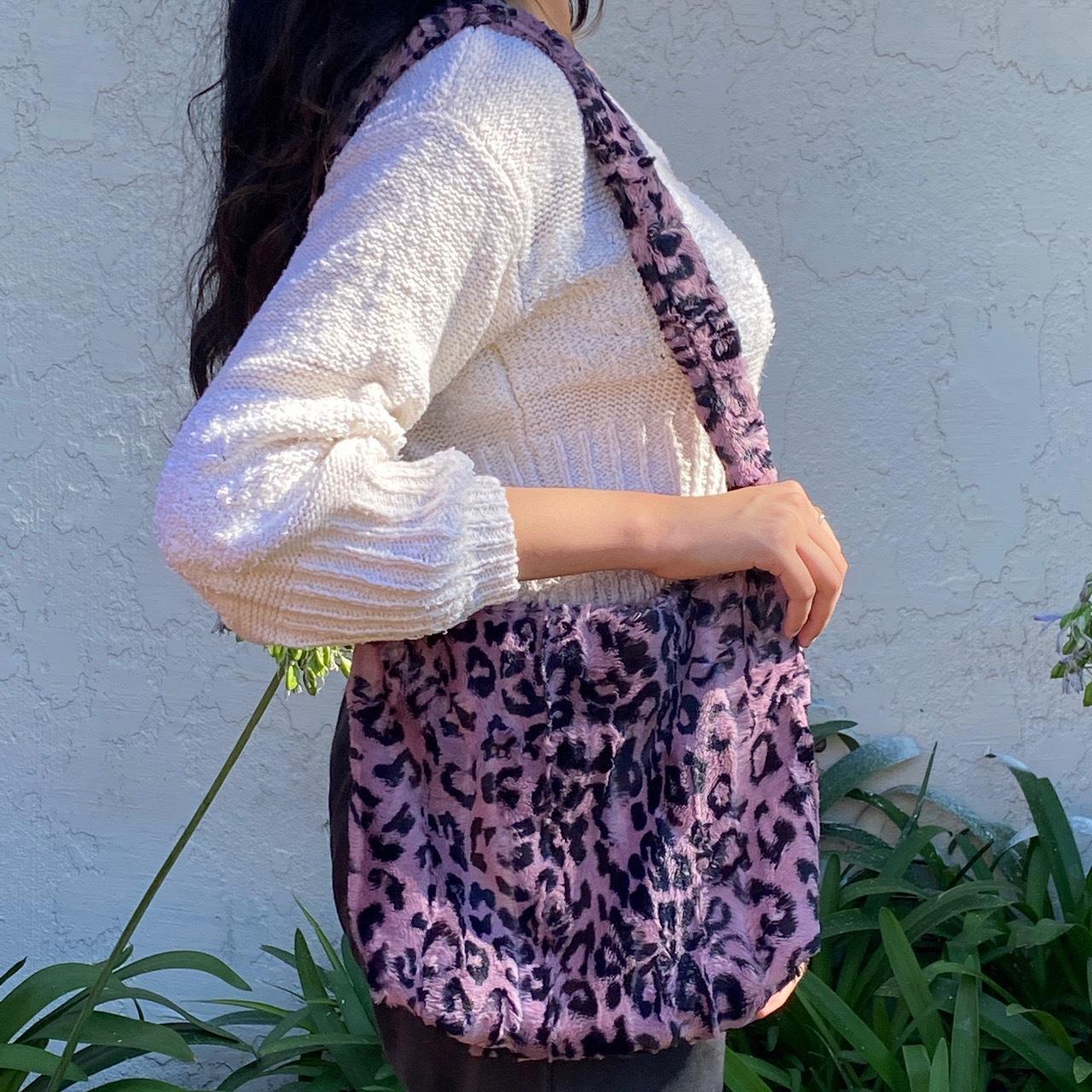 Dark colored cheetah bag made by me! - comes in 3 - Depop