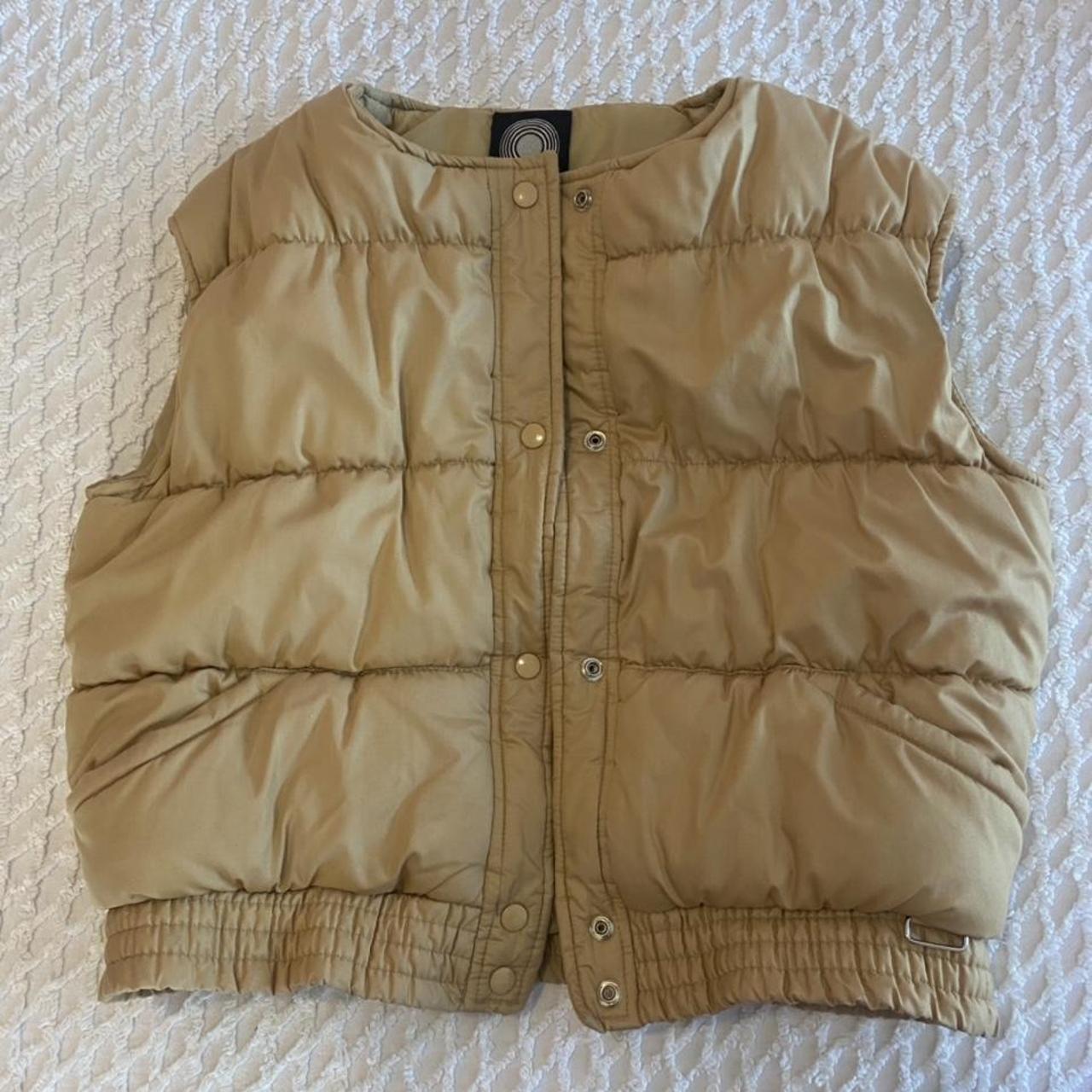 beige puffer vest