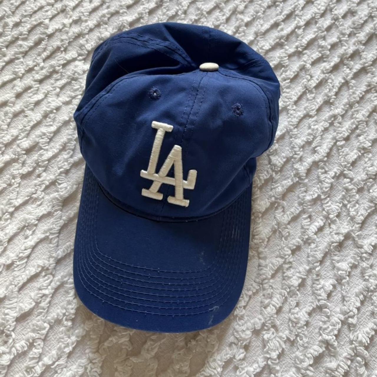 vintage blue LA baseball cap. super cute and trendy.... Depop
