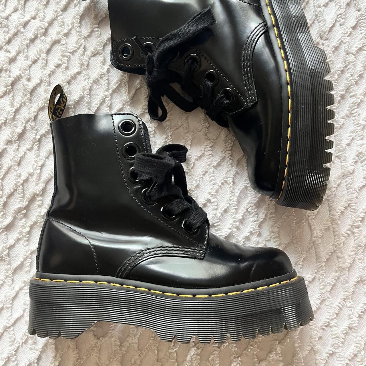 platform black dr martens! basically brand new! kept... - Depop