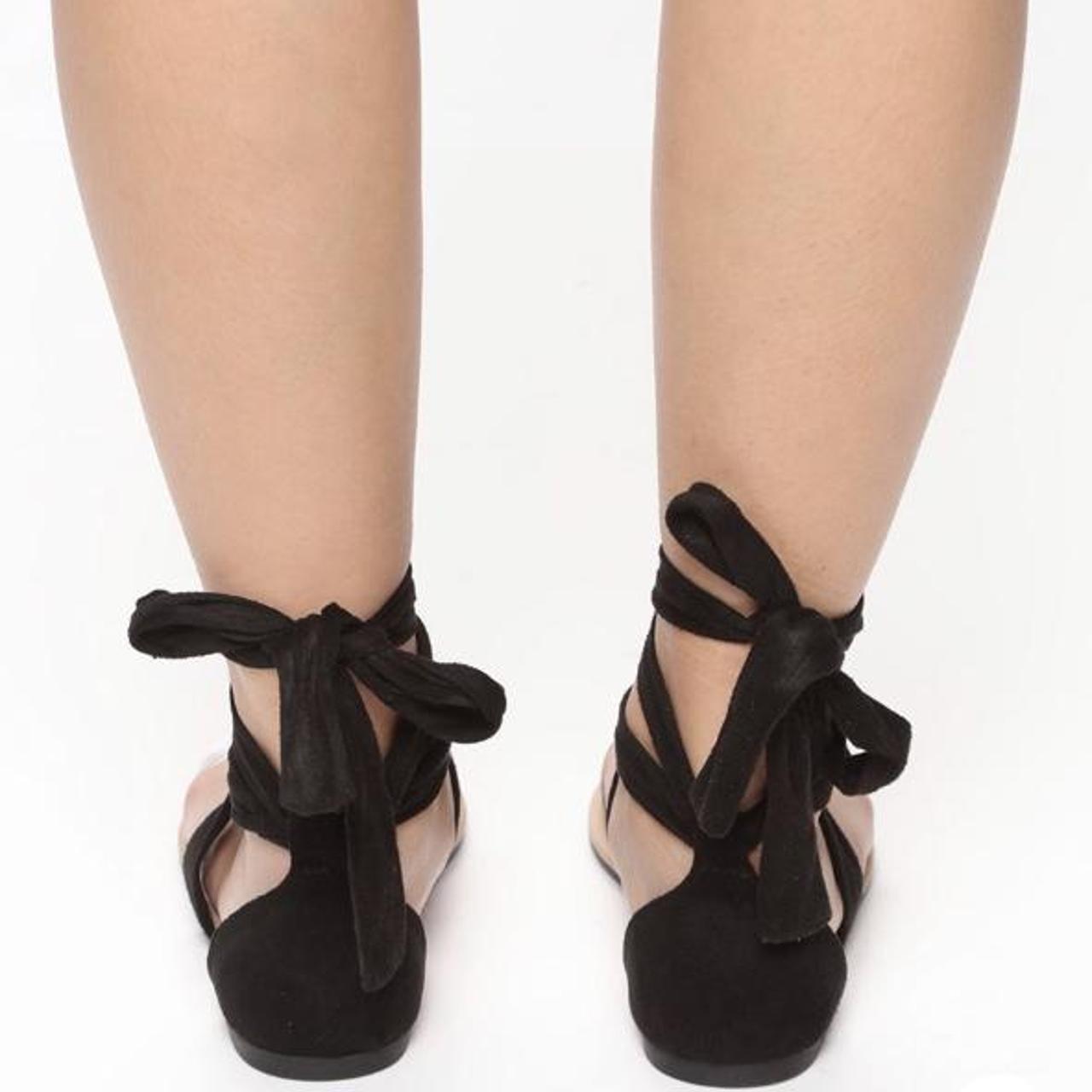 Fashion Nova Flat Sandals - Black. Size 8. Never... - Depop