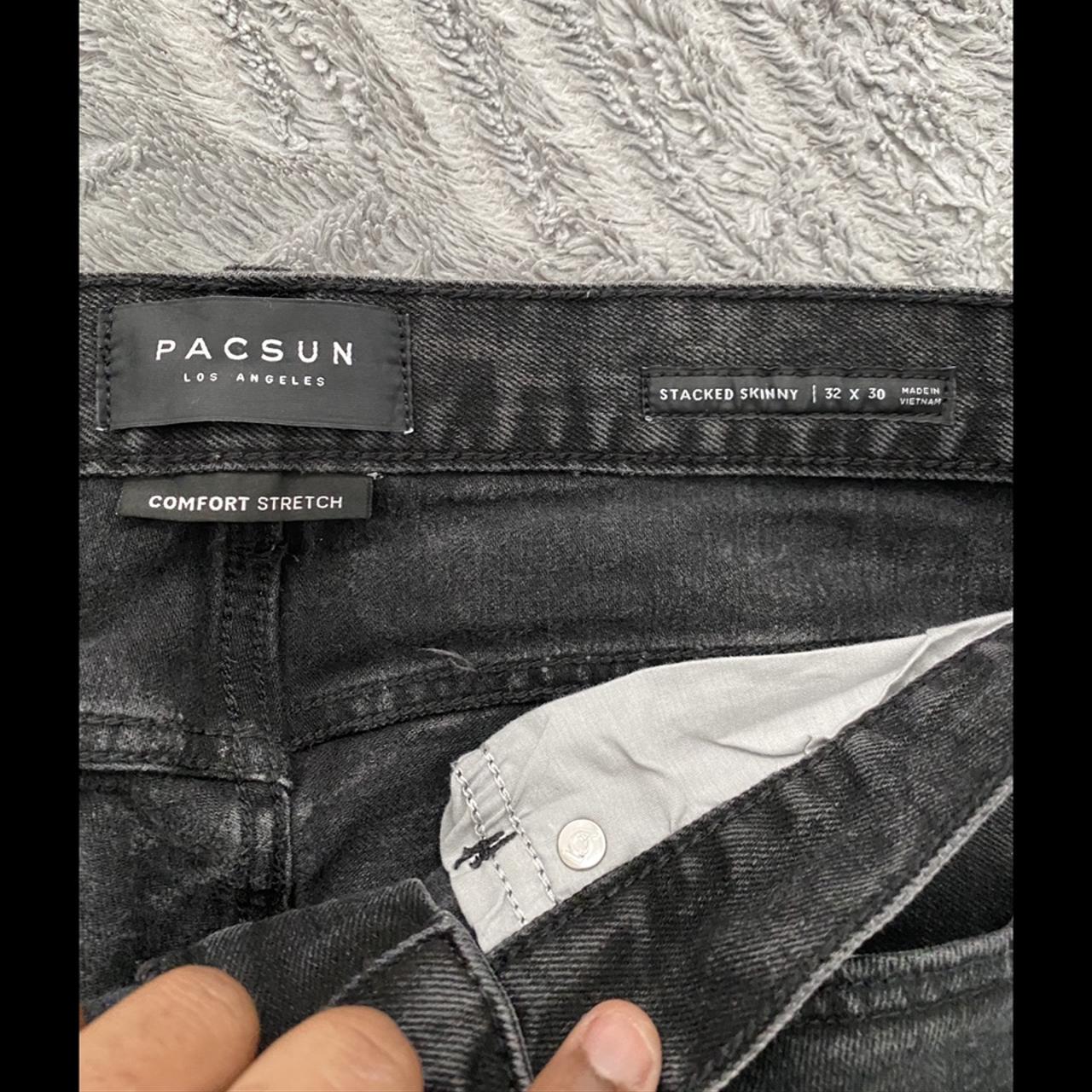 ‼️Black Pacsun skinny jeans with zipper detailing... - Depop