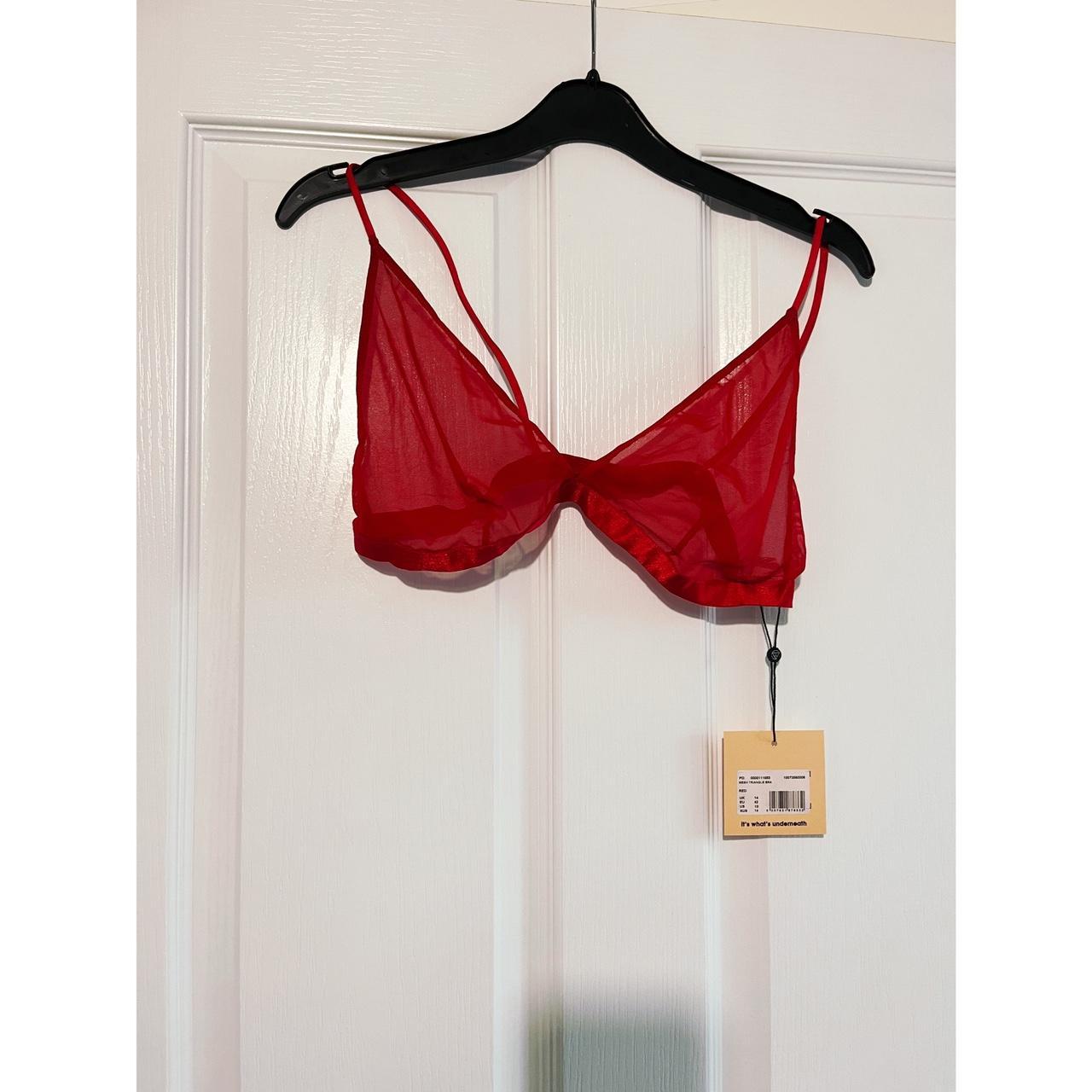 Missguided Red Bandage Ribbed Bralet - ShopStyle Bras