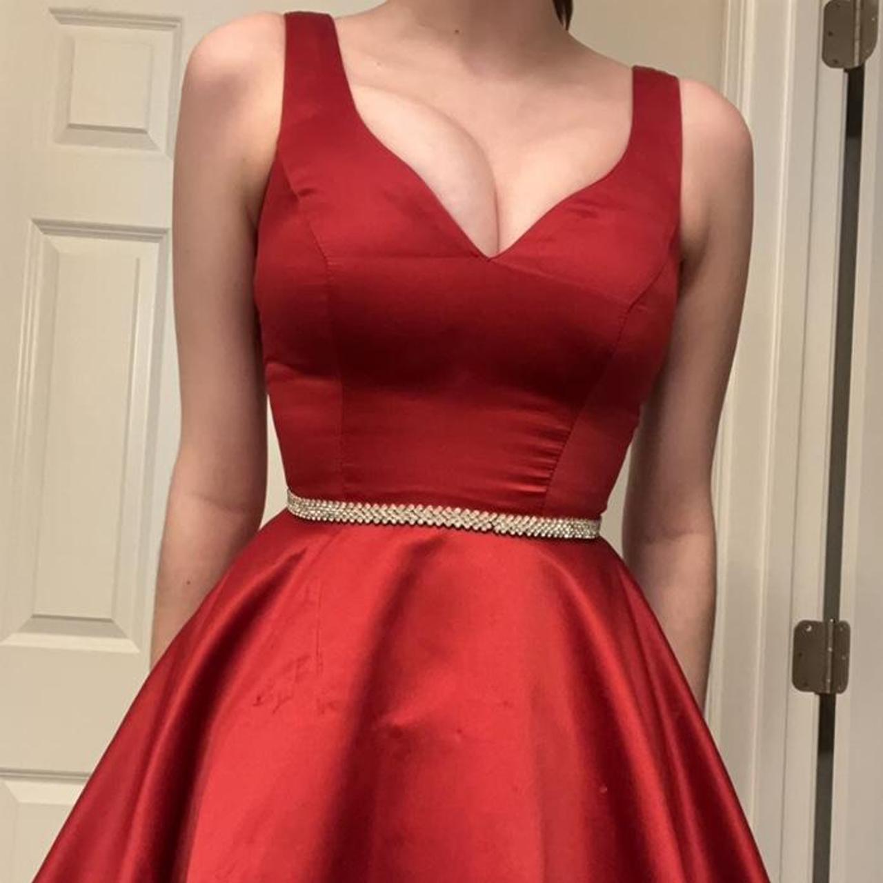 Beautiful red cocktail on sale dress