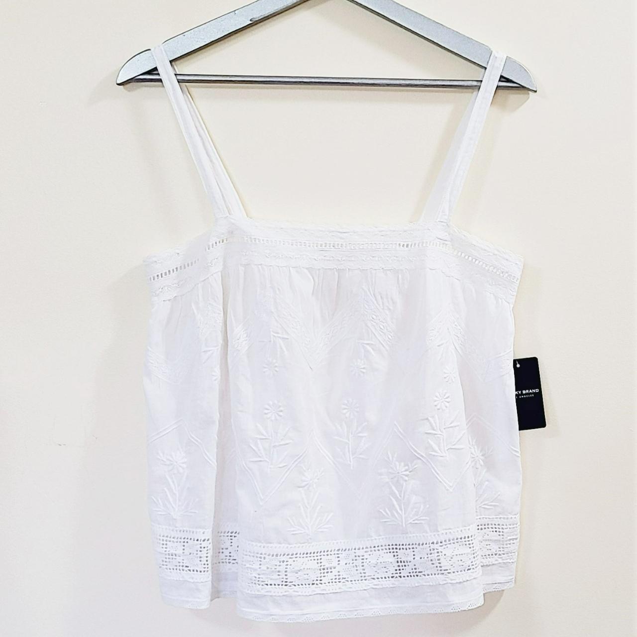 Lucky Brand Embroidery Lace Cotton Camisole Top – Letay Store