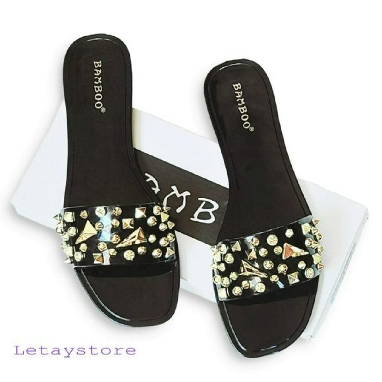 Bamboo studded sandals hot sale