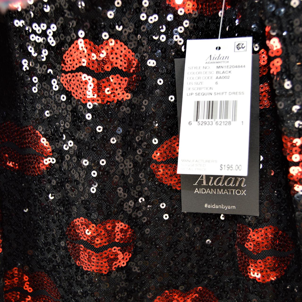 Aidan mattox sequin lip dress hotsell