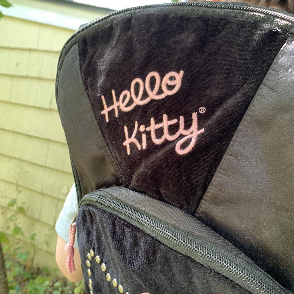 Mall goth inspired hello kitty backpack—> available on depop or dm