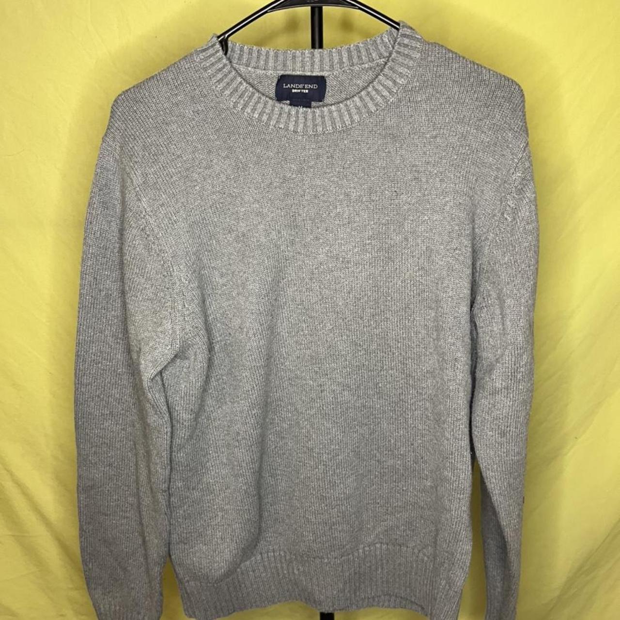 Lands' End Men's Grey Jumper | Depop