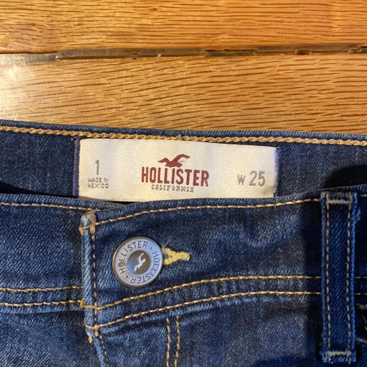 Y2K Ultra Low Rise Hollister Jean Denim Shorts 25... - Depop