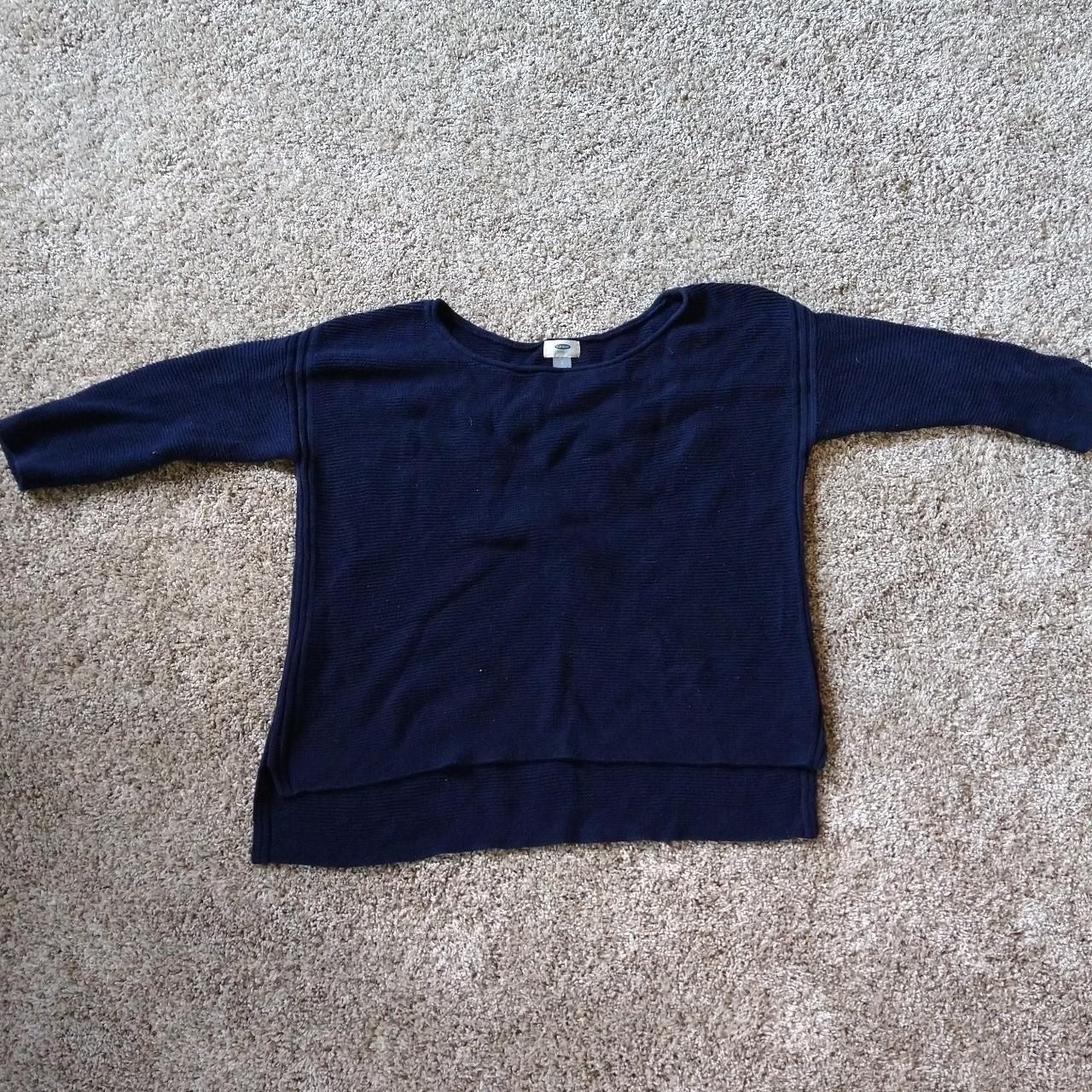 Navy Blue Boxy Sweater From Old Navy Size Large High... - Depop