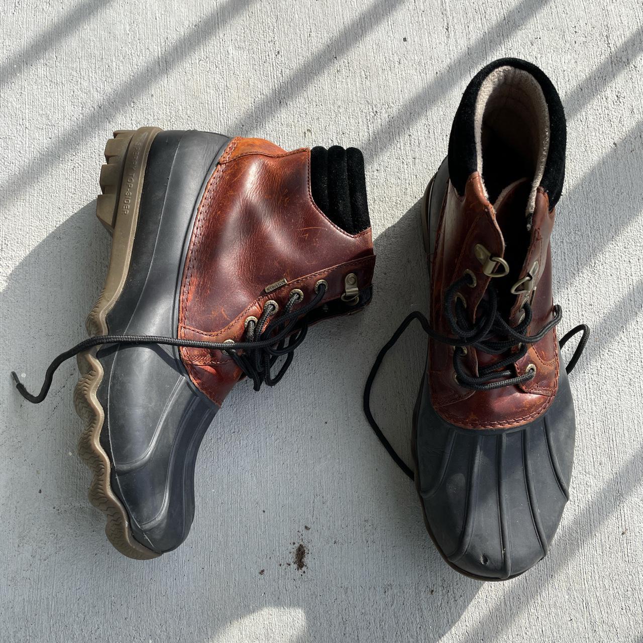 sperry black rubber boots