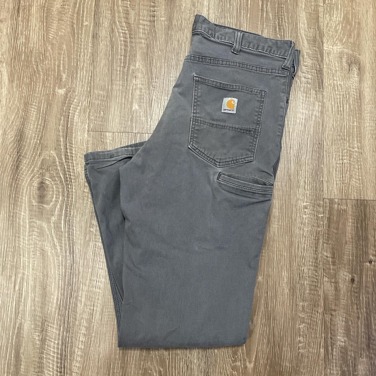 2K Charcoal Grey Carhartt Relaxed Fit Work Pants... - Depop