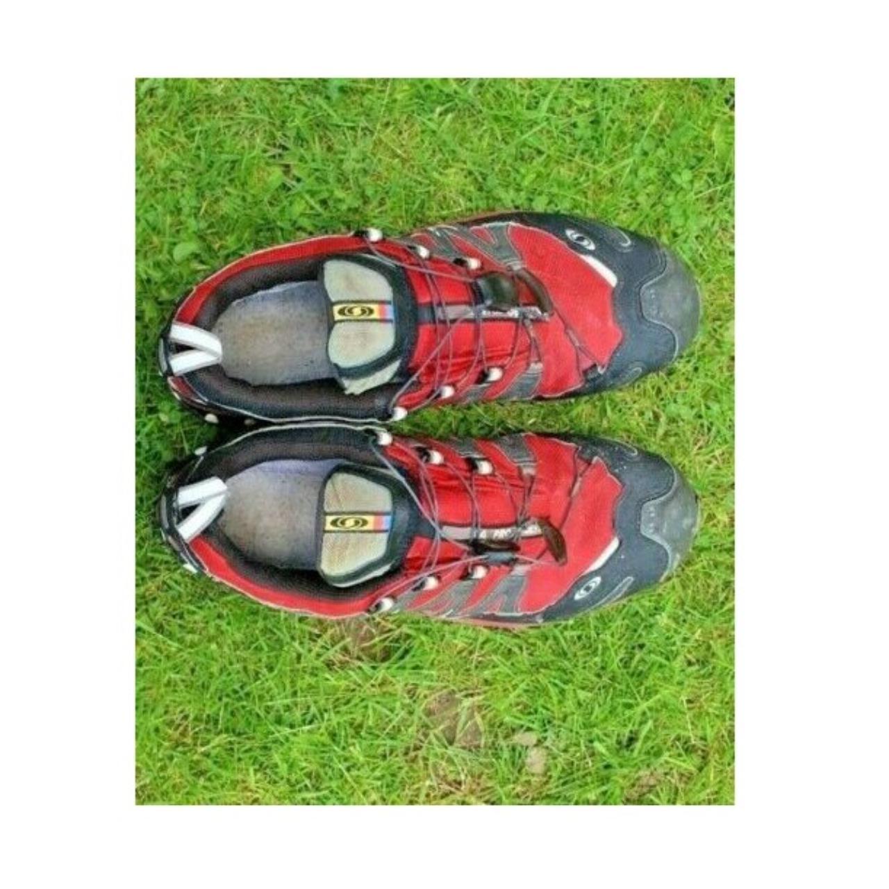 salomon red trainers