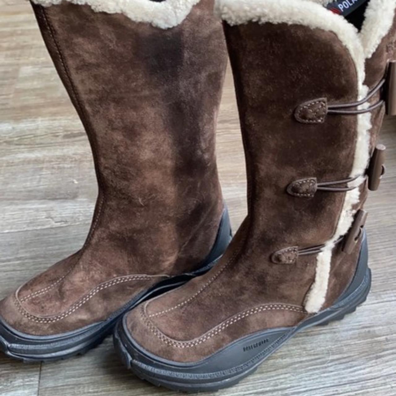 Caterpillar Women Girls Brown Suede Fur Lined Winter... Depop