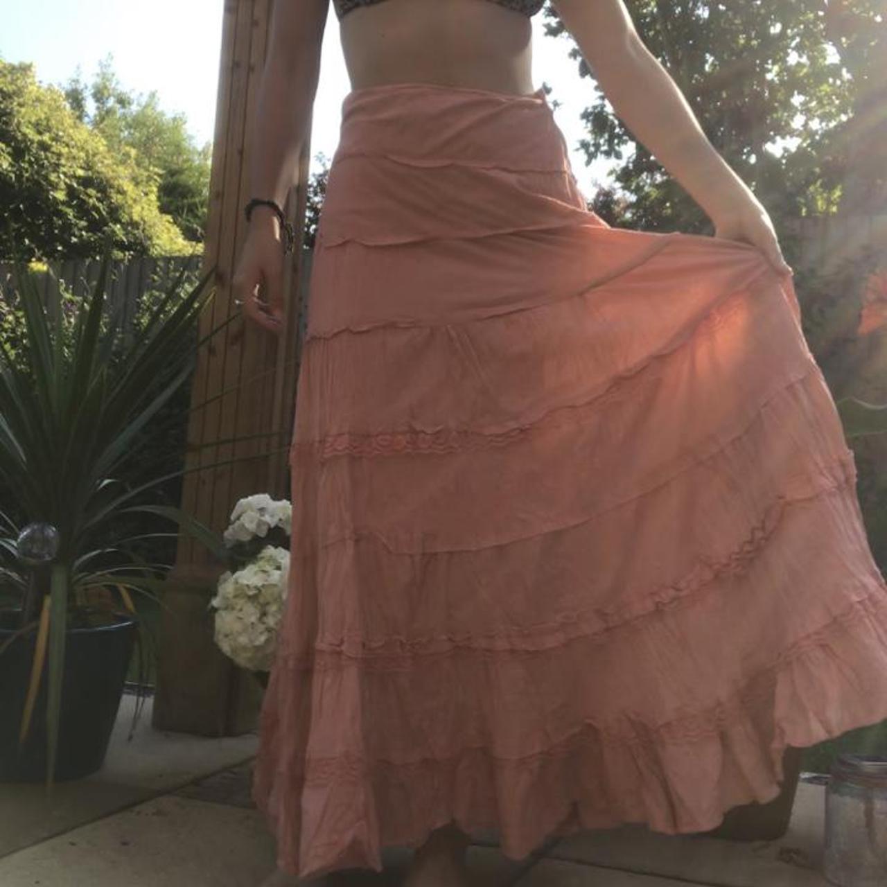 Boho style maxi skirt beautiful dusty rose