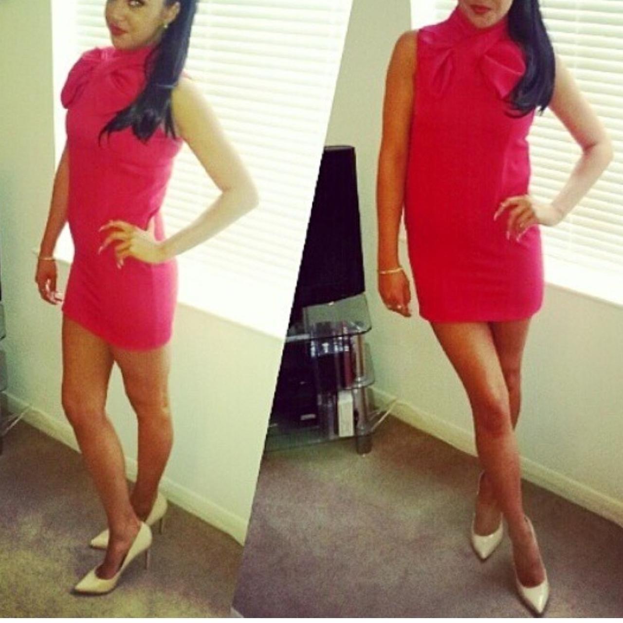 Miss francesca couture red mini dress with bow