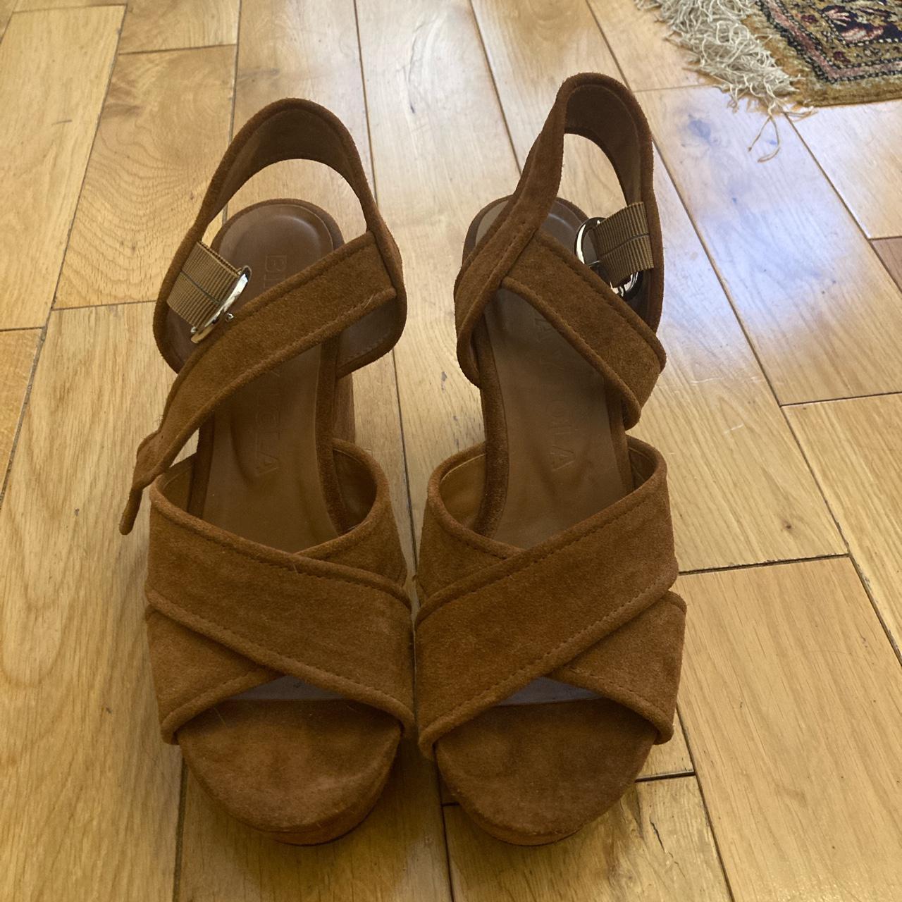 Bimba Y Lola mesh-strap high heel leather sandals in - Depop