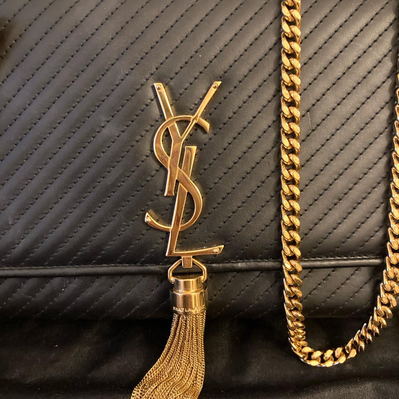 YSL Saint Laurent Kate Medium bag with gold - Depop