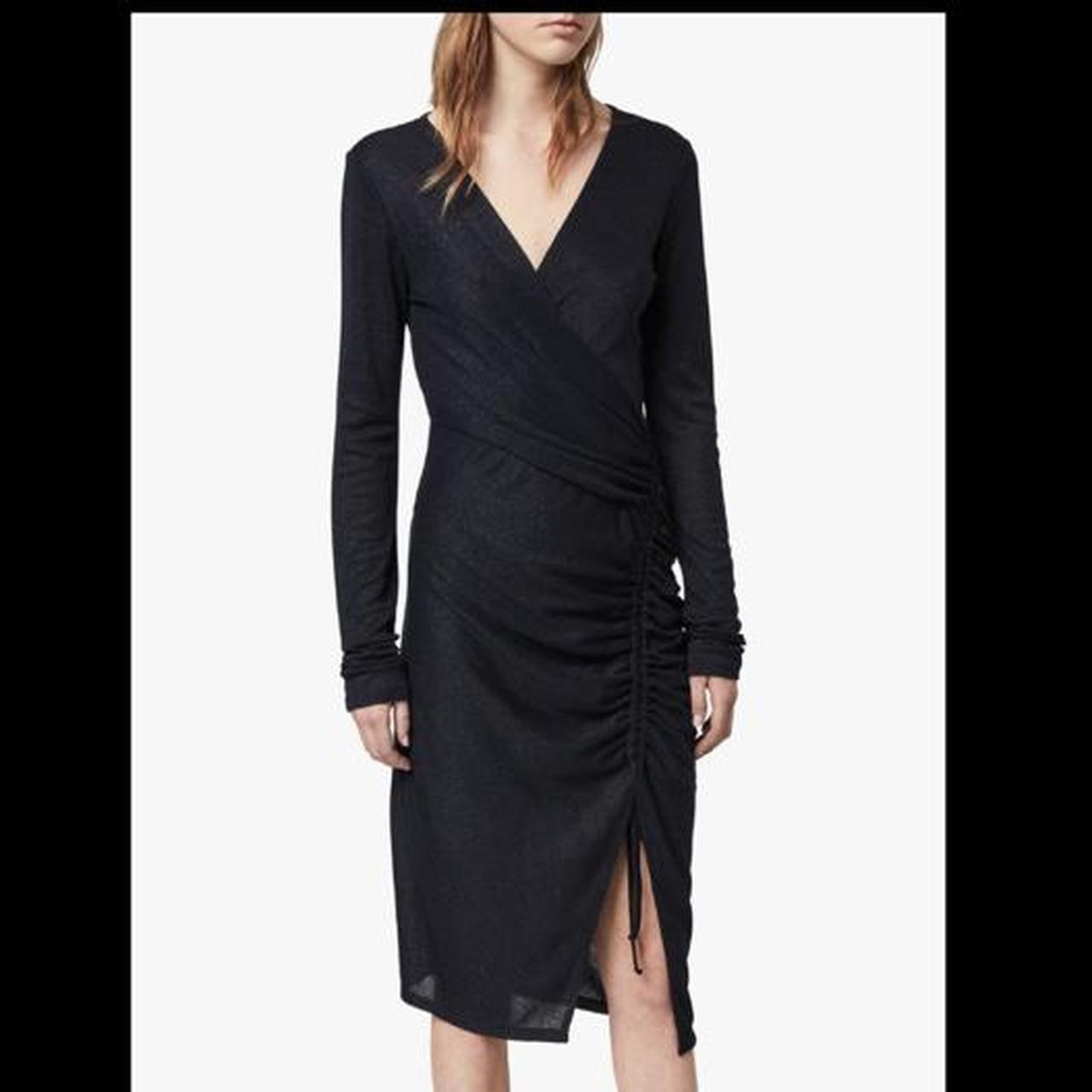 Product Image 1 - Allsaints black sparkly wrap dress