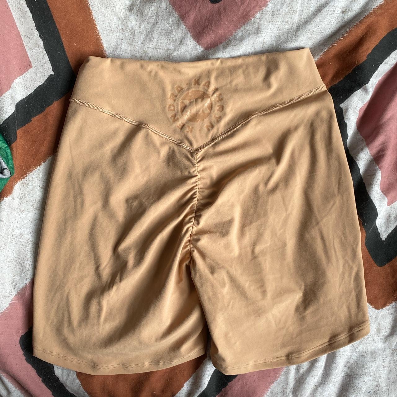 Gymshark orange KK fit scrunch bum mini shorts... Depop