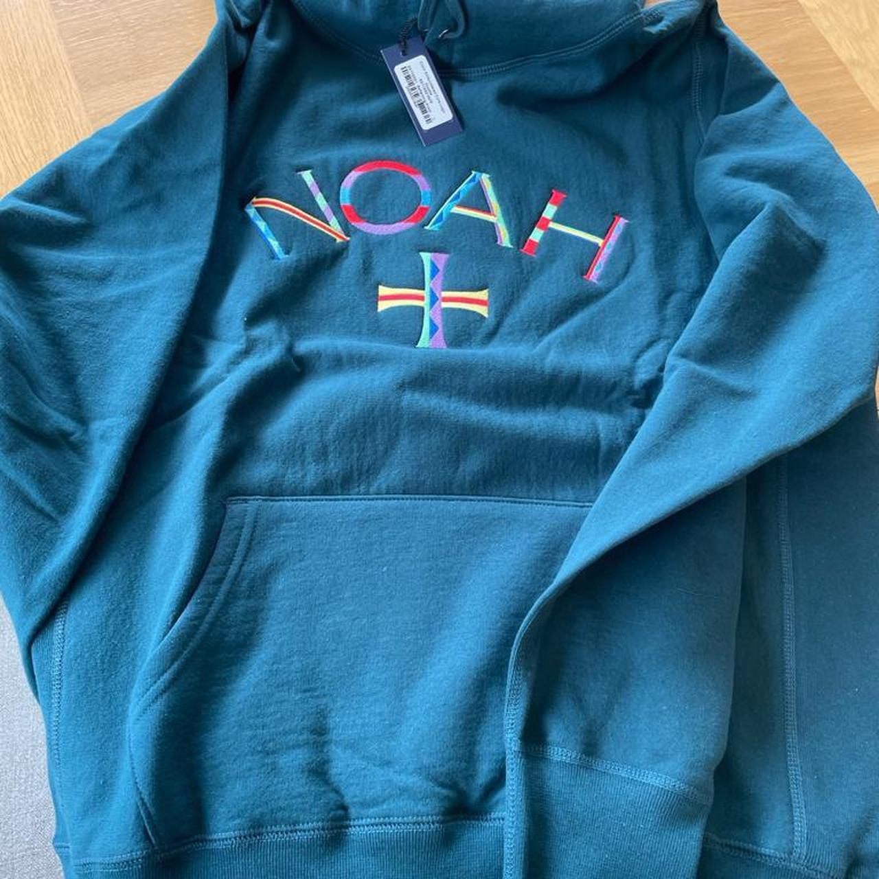 Noah embroidered core logo summer hoodie - dark teal... - Depop