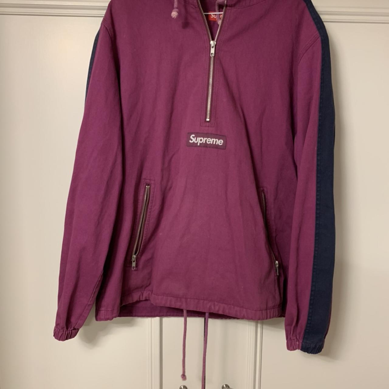 Supreme magenta / purple twill anorak - size medium....