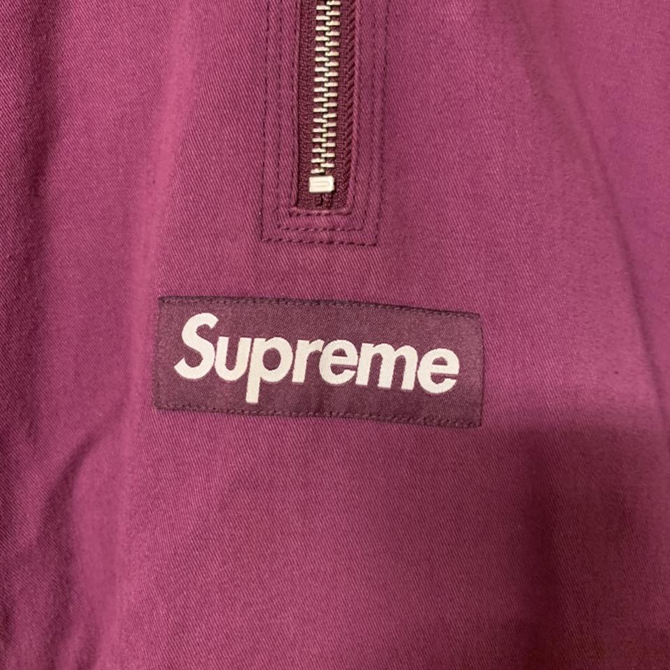 Supreme magenta / purple twill anorak - size medium.... - Depop