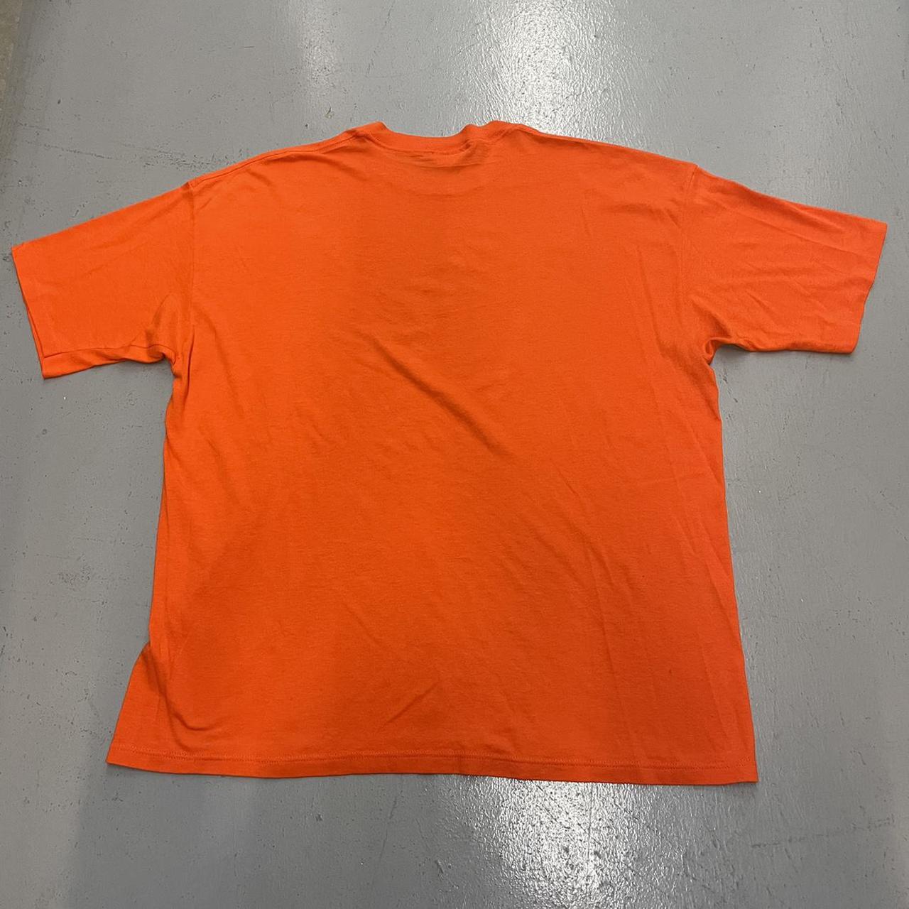 American Vintage Men's Orange and Black T-shirt | Depop