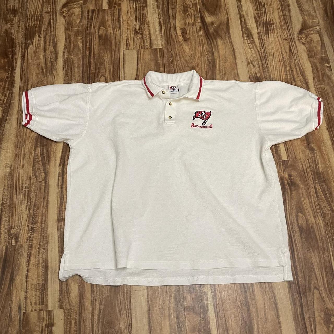 Vtg Tampa Bay Buccaneers nylon mesh shirt Polo LARGE - Depop