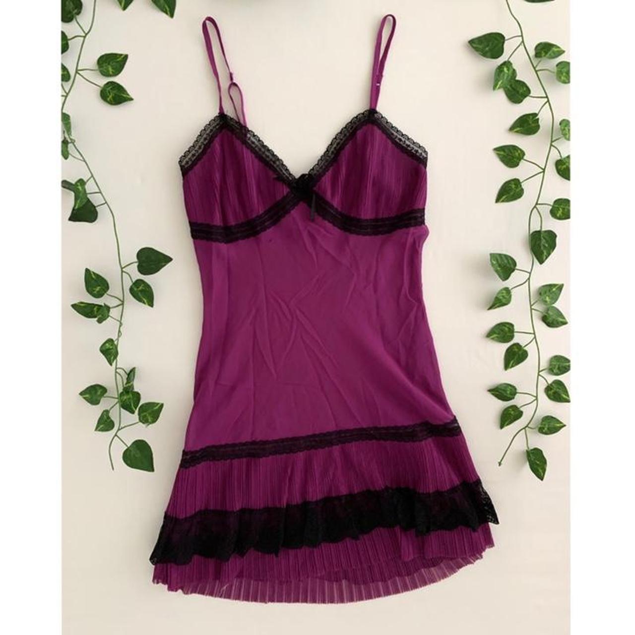 Boutique La Vie en Rose Women's Purple and Black Nightwear (2)