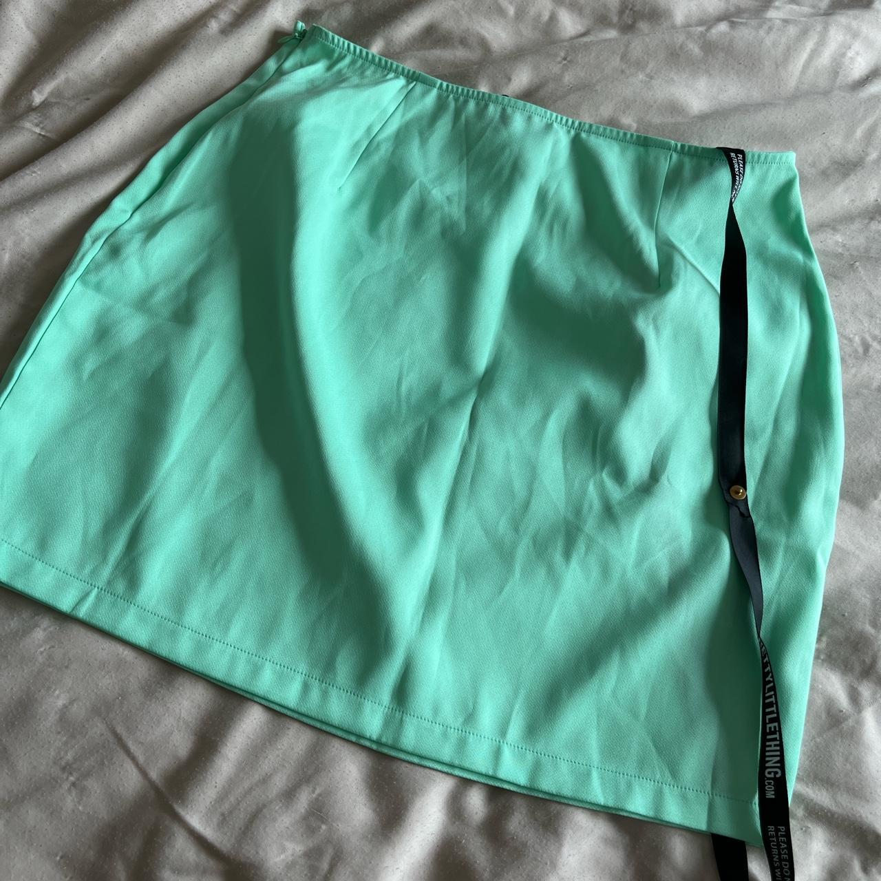 Pretty little thing PLT green mint skirt Mini... - Depop