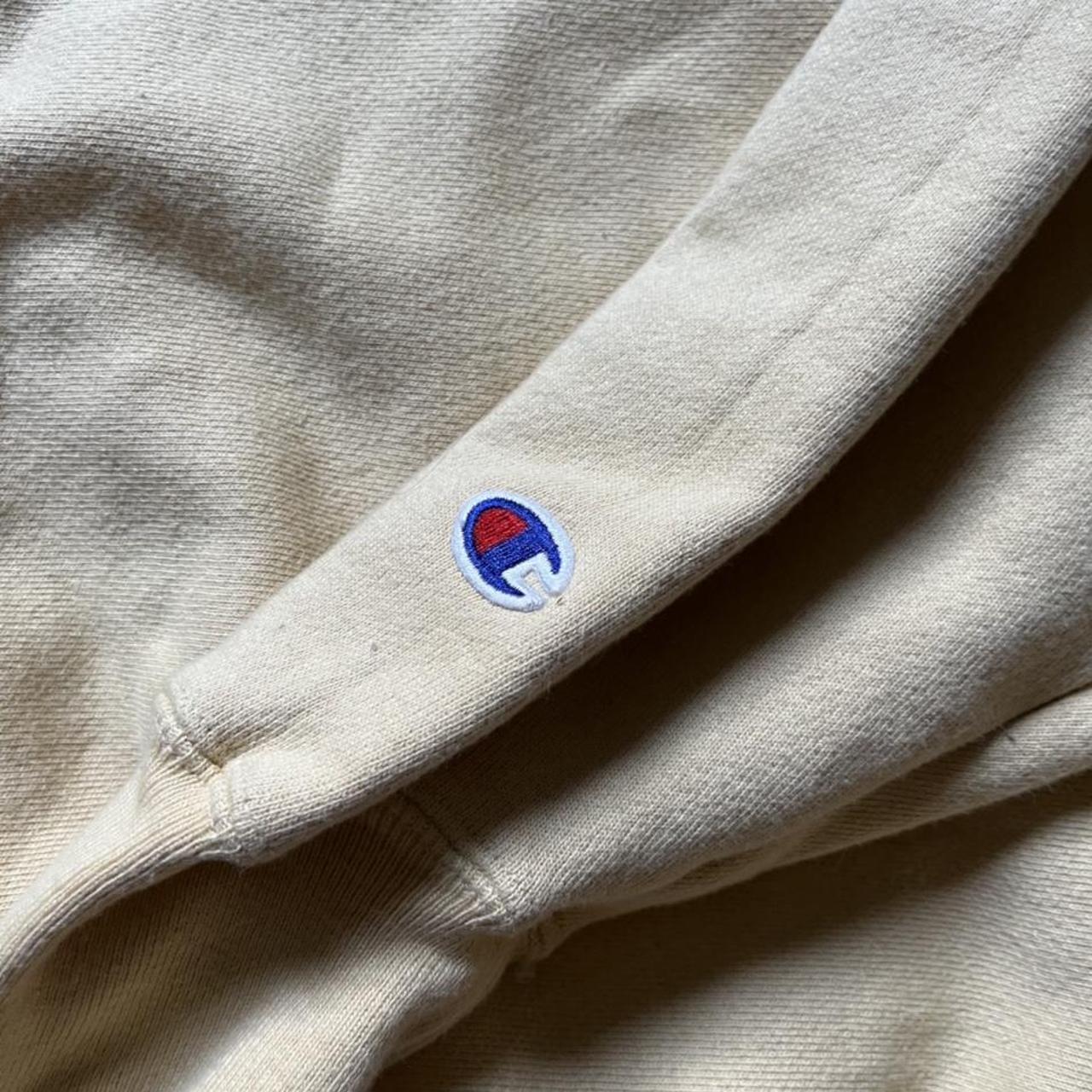 Vintage champion reverse weave cream blank... - Depop