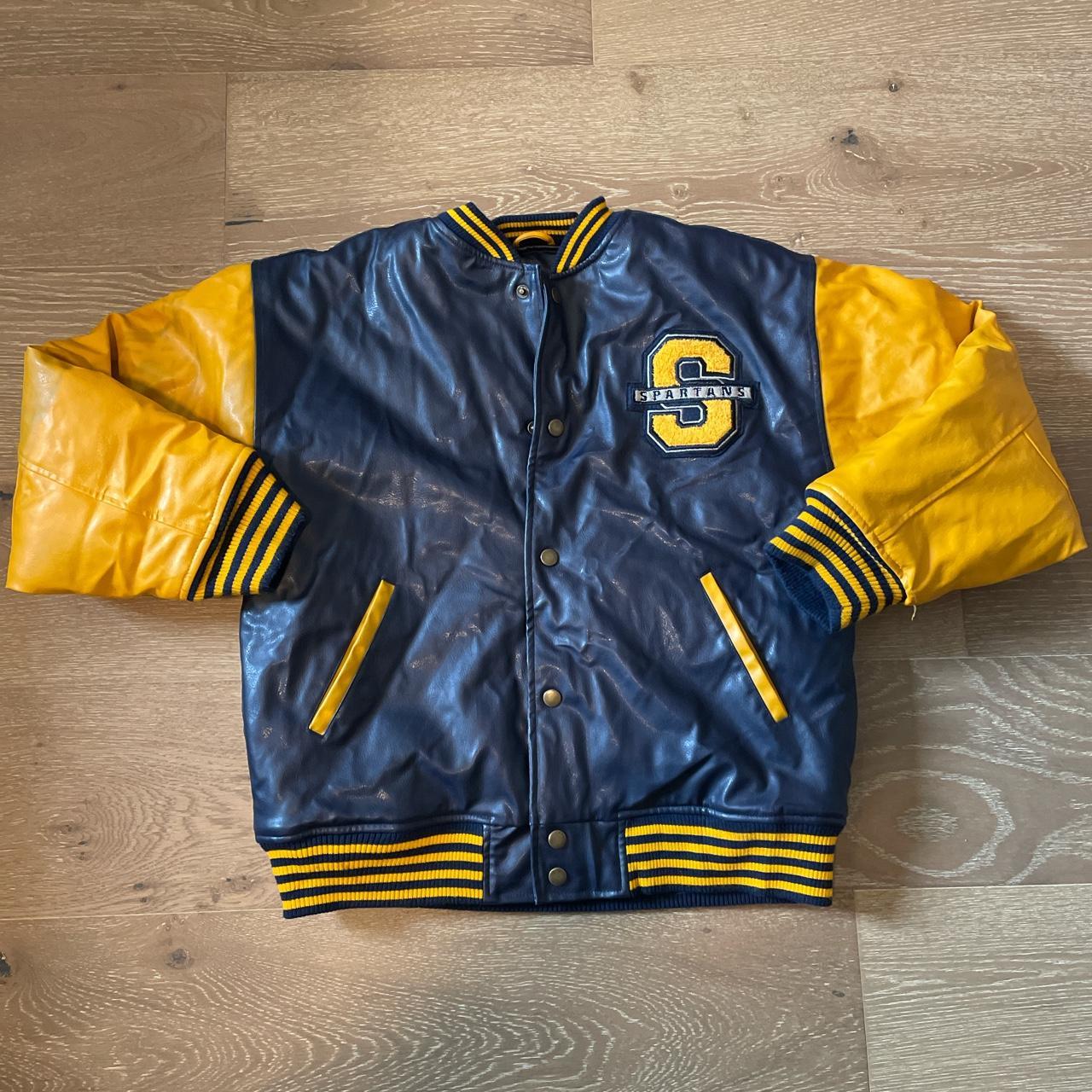 depop varsity jacket