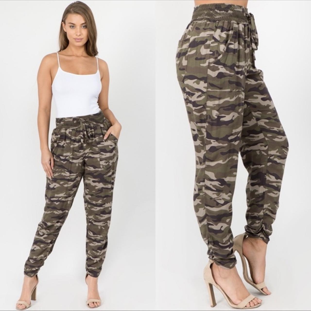 High Waist Camo Printed Womens Cargo Pants Fashionable Workwear And  Streetwear Camouflage Trousers Women From Bossbaba, $8.55 | DHgate.Com