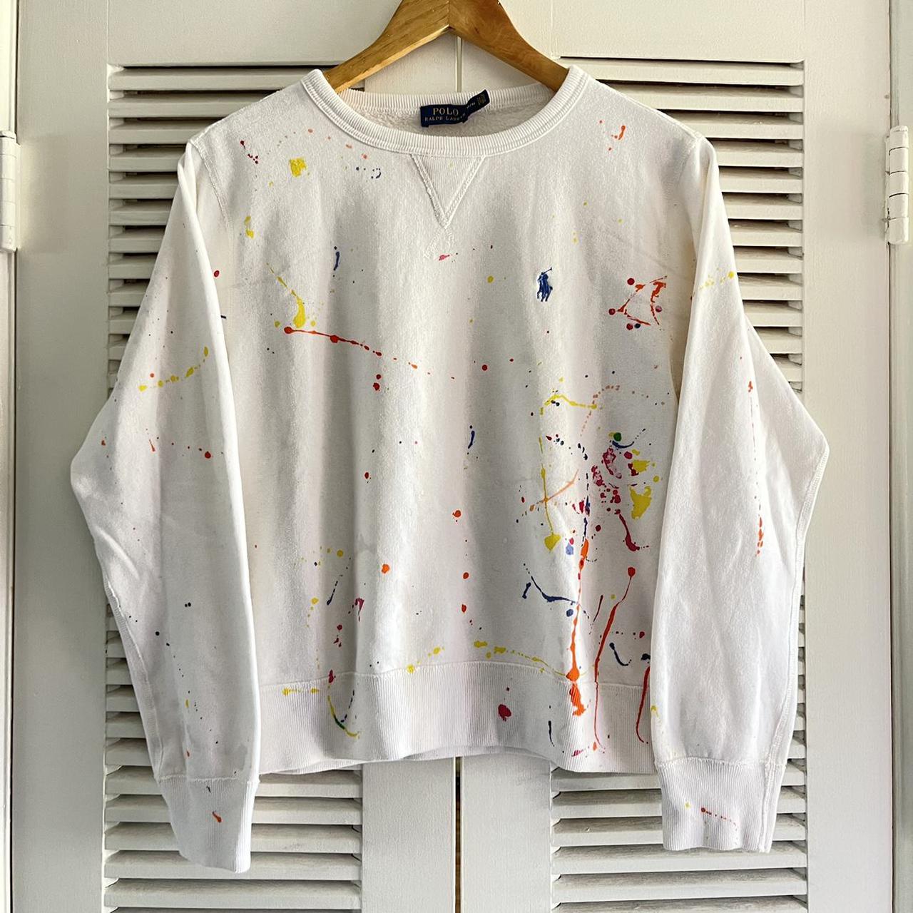 Paint splatter crewneck new arrivals