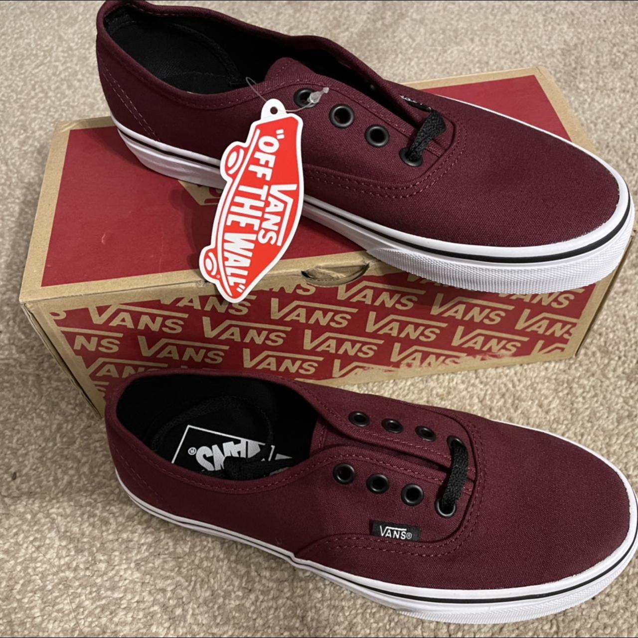 burgundy vans size 4