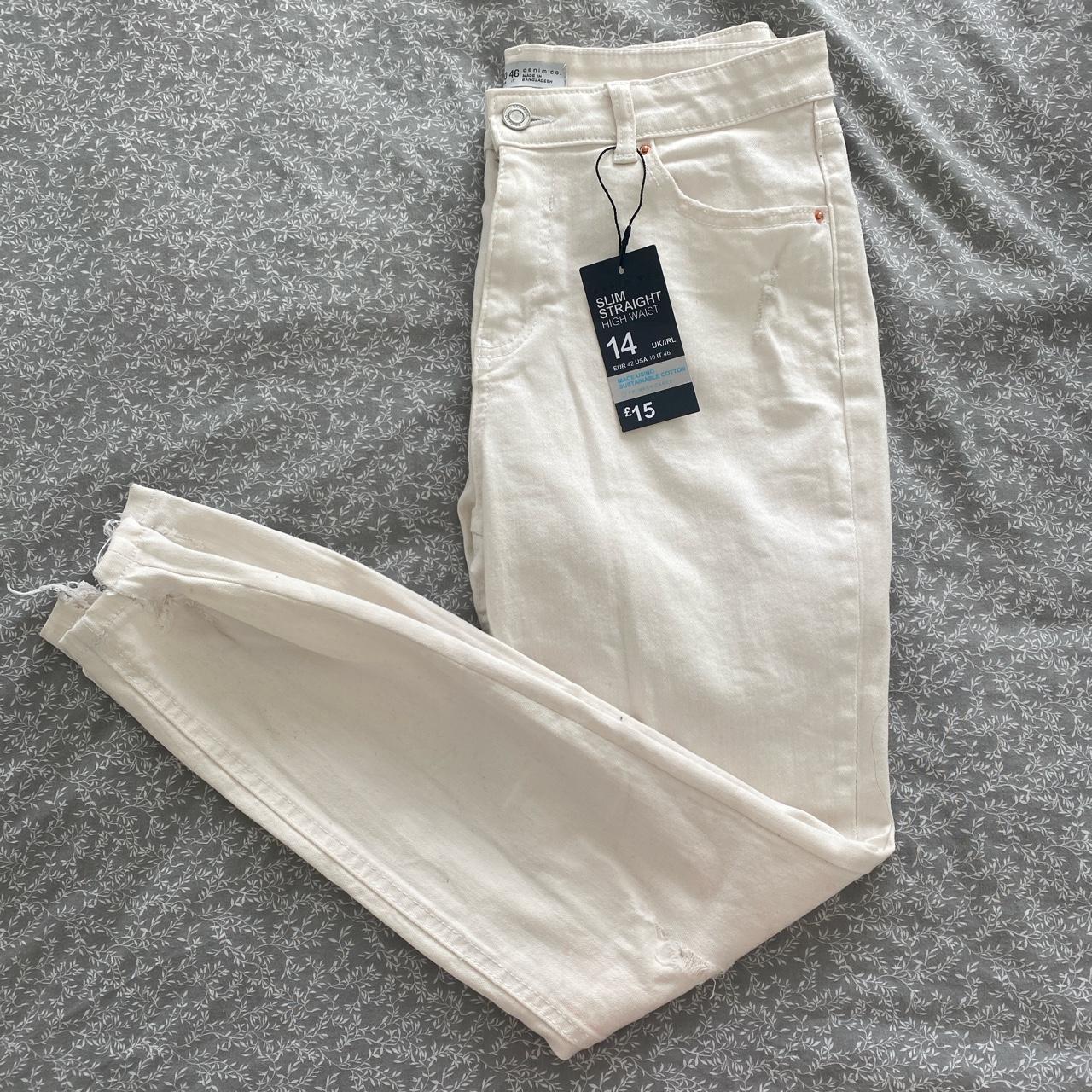 Primark Women's White and Cream Jeans Depop