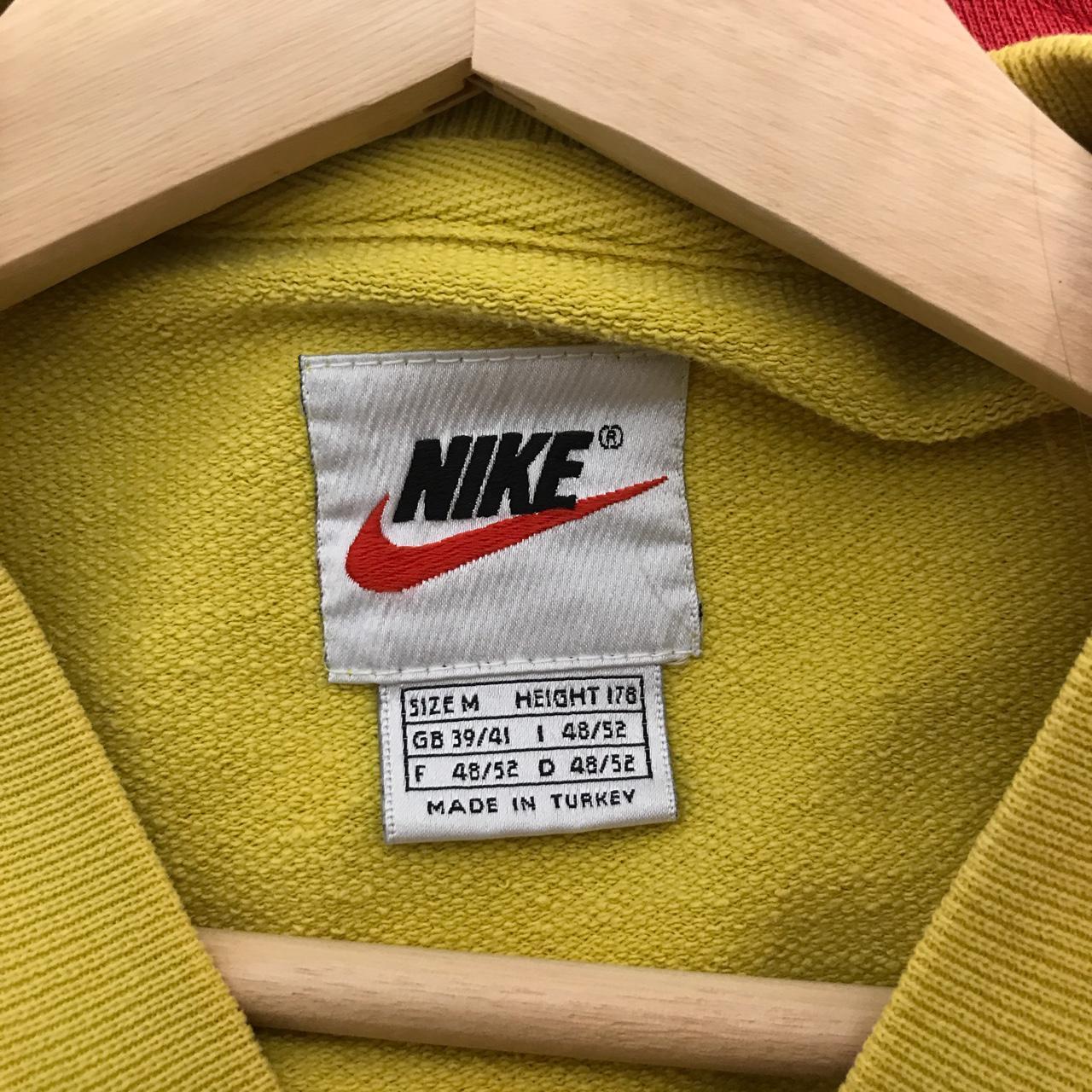 Vintage Yellow Nike Jumper with Embroidered... - Depop