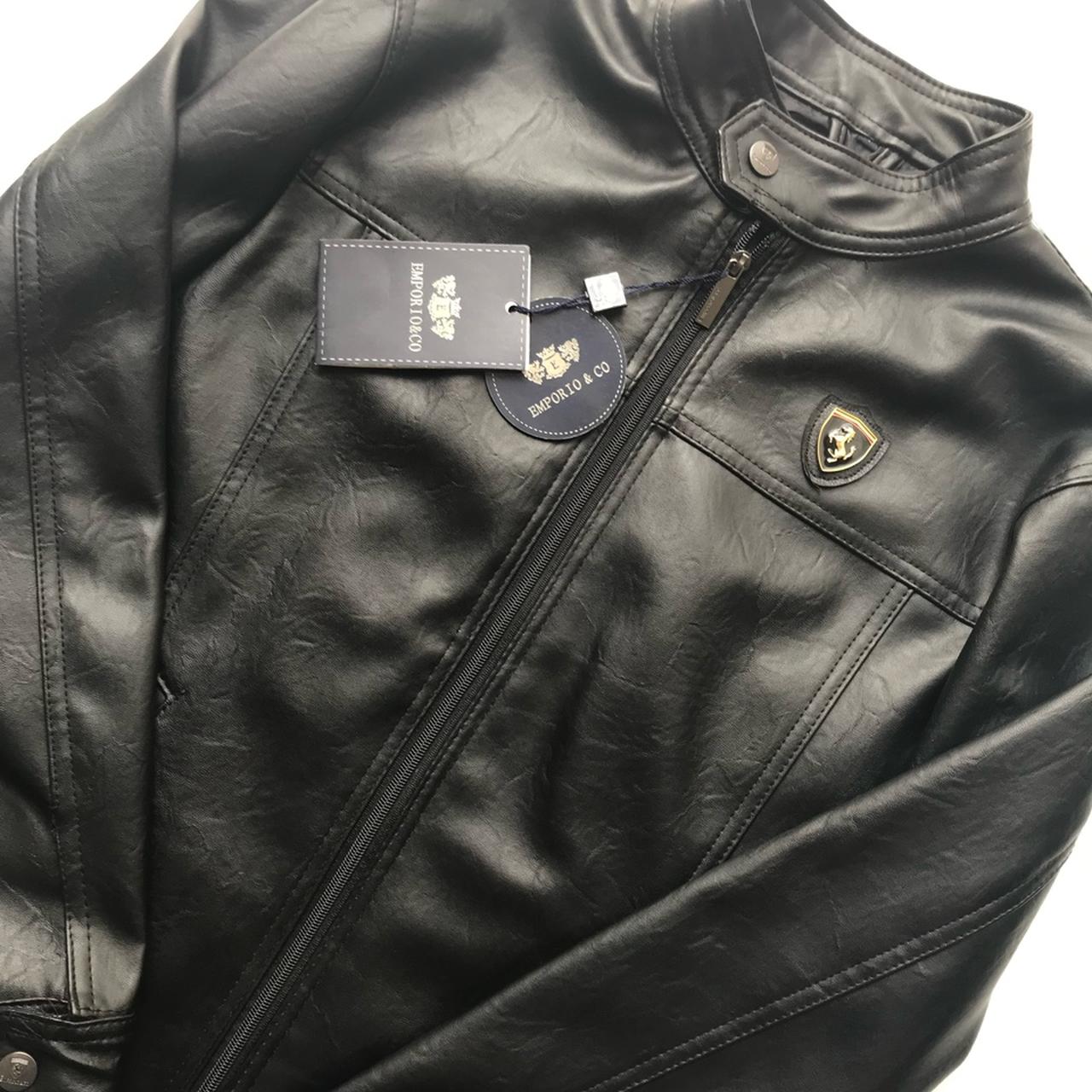 Emporio & co leather jacket clearance fake