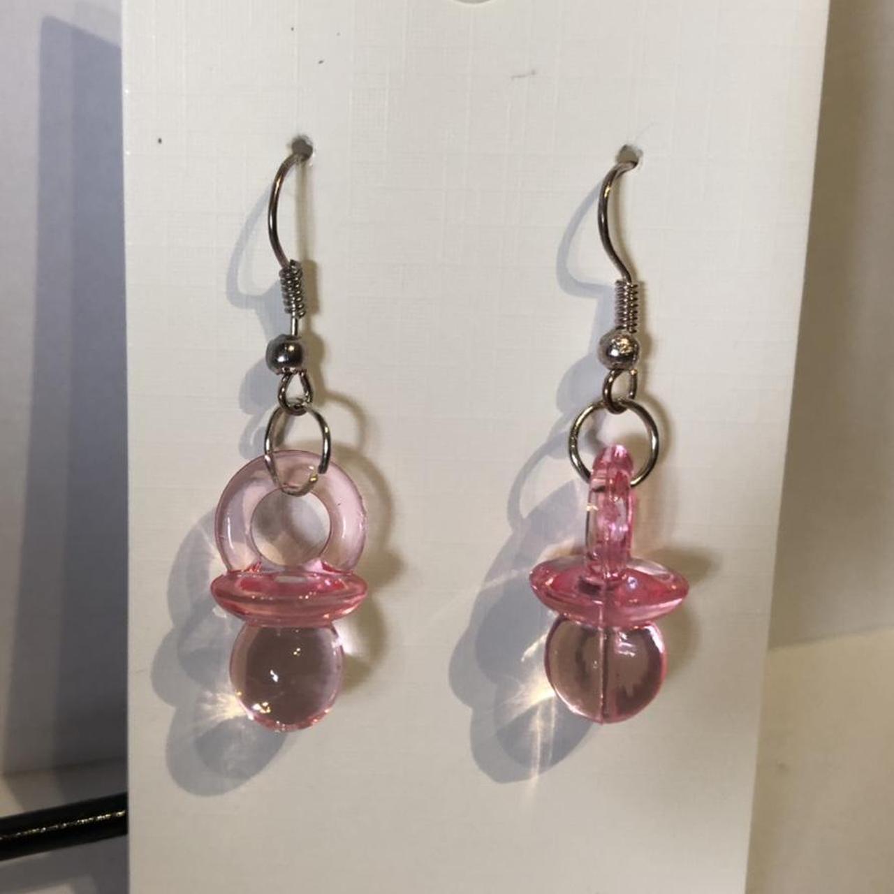 Dummy earrings, Sterling silver fish hooks,... Depop