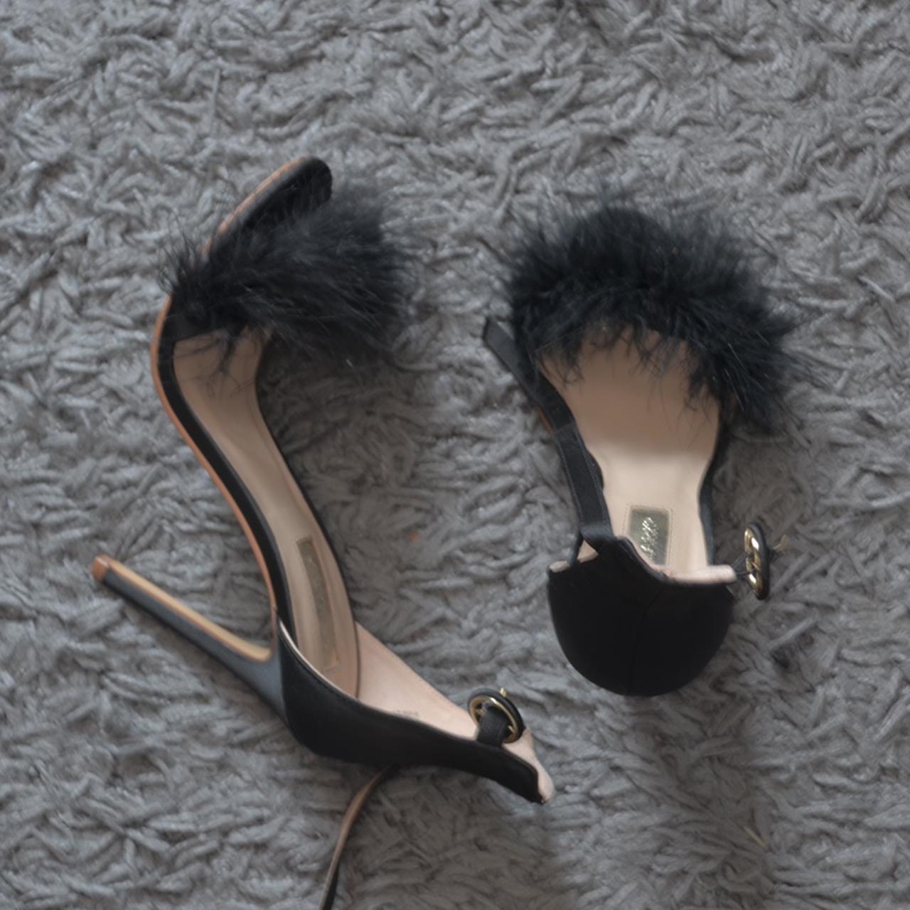 Fluffy Black Heels from Primark Size 5 The