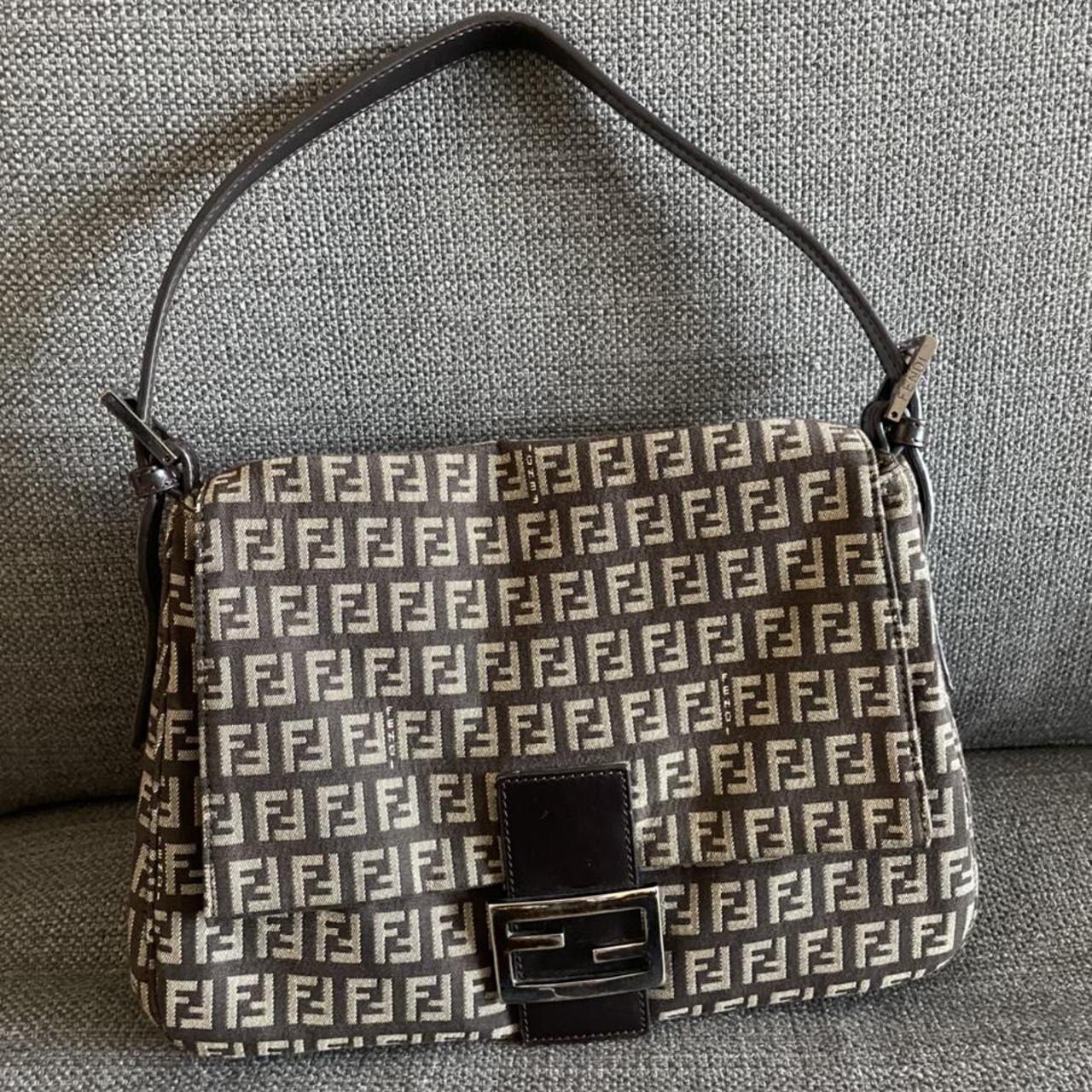 Fendi Vintage Mamma Baguette Zucca Shoulder Bag -... - Depop