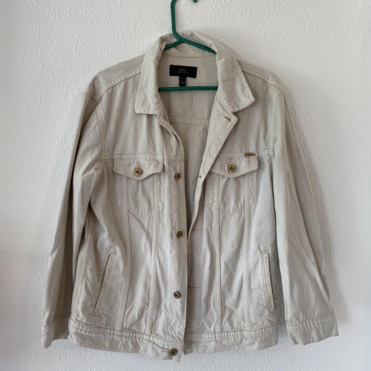 Stone coloured hot sale denim jacket